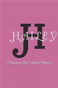 Hailey Personalized Lined Journal Notebook