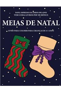 Livro para colorir para crianças de 4-5 anos (Meias de Natal)