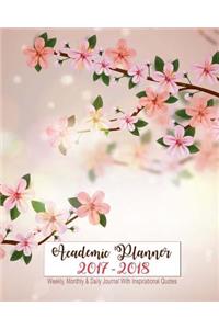 2017-2018 Planner Weekly, Monthly, Daily Journal with Inspirational Quotes