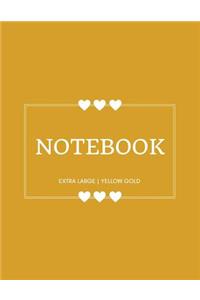 Notebook Extra Large: Yellow Gold: Notebook 8.5 X 11: Notebook 400 Pages