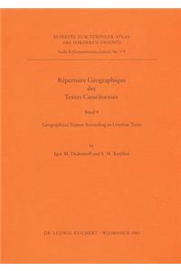 Repertoire Geographique Des Textes Cuneiformes