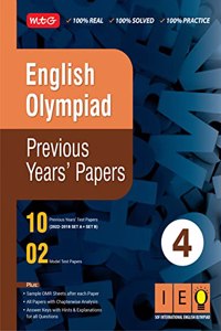 MTG English (IEO) Olympiad Previous Years Papers with Mock Test Papers Class 4 - Sample OMR Sheet with Chapterwise Analysis | SOF Olympiad Books For 2023-24 Exam MTG Editorial Board