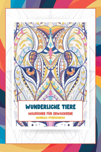 Malbücher für Erwachsene - Mandala Stressabbau - Wunderliche Tiere