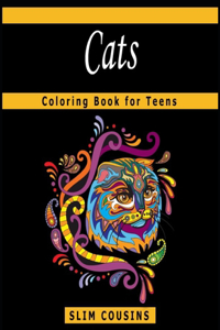 Cats Coloring Book for Teens