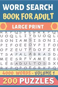 Word Search Book for adult