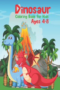 Dinosaur Coloring Book For Kids Ages 4-8