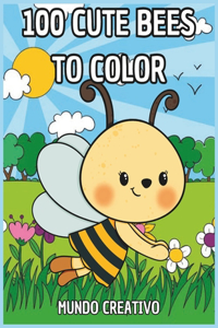 100 cute bees to color