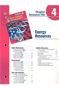 Indiana Holt Science & Technology Chapter 4 Resource File: Energy Resources