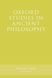 Oxford Studies in Ancient Philosophy