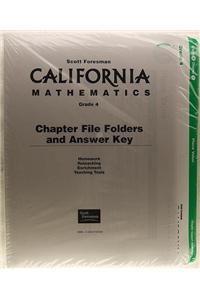 CA Math 2001c Chapter File Folders Package Grade 4