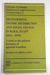 Development, Income Distribution and Social Change in Rural Egypt