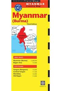 Myanmar Travel Map Third Edition