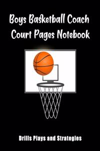 Boys Basketball Coach Court Pages Notebook