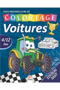 Mon premier livre de coloriage - Voitures 1 - Edition nuit
