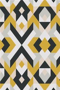 Black and White Geometric Design Notebook