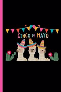 Cinco de Mayo: Mexican Themed Journal. Llamas wearing Sombreros.