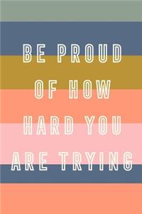 Be Proud of How Hard You Are Trying