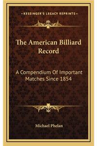 American Billiard Record