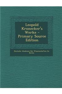 Leopold Kronecker's Werke