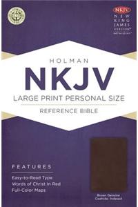 NKJV Large Print Personal Size Reference Bible, Brown