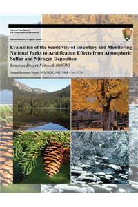 Evaluation of the Sensitivity of Inventory and Monitoring National Parks to Acidification Effects from Atmospheric Sulfur and Nitrogen Deposition