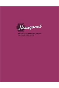 Hexagonal Grid/Graph Paper Notebook, 160 Pages, Plum Cover