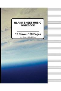 Blank Sheet Music Notebook - Planet Earth