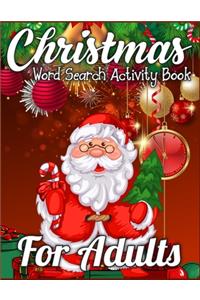 Christmas Word Search Activity Book for Adults