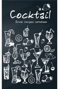 Cocktail drink recipes notebook