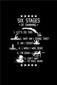Six stages of swimming