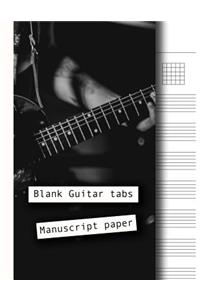 Blank Guitar tabs manuscript paper
