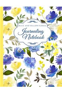 Blue and Yellow Floral Journaling Notebook