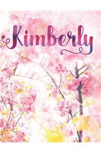 Kimberly: Personalized Journal - A Pink Cherry Blossom Diary