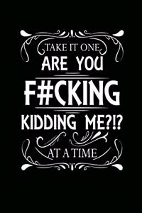 Take It One Are You F#cking Kidding Me?!? at a Time