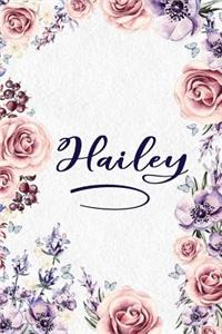 Hailey: Personalized Name Lined Journal - Gift Notebook for Women and Girls