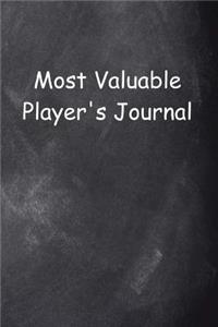 Most Valuable Player's Journal Chalkboard Design