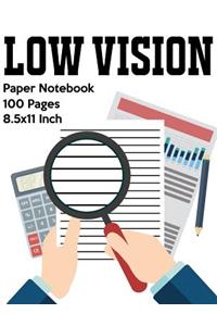 Low Vision Paper Notebook