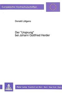 Der «Ursprung» Bei Johann Gottfried Herder