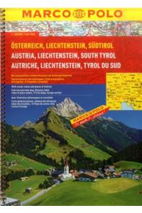 Austria/Liechtenstein/south Tyrol Marco Polo Road Atlas