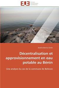 Décentralisation Et Approvisionnement En Eau Potable Au Bénin