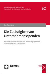 Die Zulassigkeit Von Unternehmensspenden