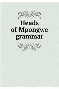 Heads of Mpongwe grammar