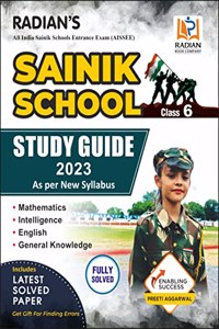 Sainik School Guide Book Class 6 for Entrance Exam 2023 with Solved Question Paper (English Medium)