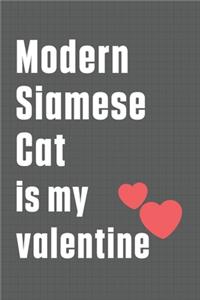 Modern Siamese Cat is my valentine