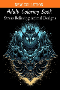 Adult Coloring Book Stress Relieving Animal Designs