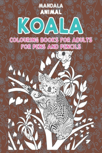 Mandala Colouring Books for Adults for Pens and Pencils - Animal - Koala
