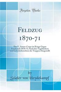 Feldzug 1870-71: Das V. Armee-Corps Im Kriege Gegen Frankreich 1870-71; Nach Den TagebÃ¼chern Und Gefechtsberichten Der Truppen Dargestellt (Classic Reprint)