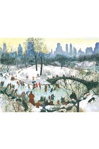 Skating in Central Park Boxed Holiday Full Notecards