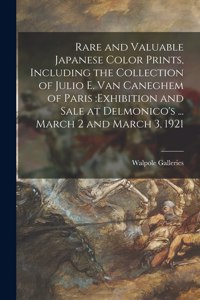 Rare and Valuable Japanese Color Prints, Including the Collection of Julio E. Van Caneghem of Paris