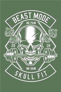 Beast Mode No Pain No Gain Skull Fit
